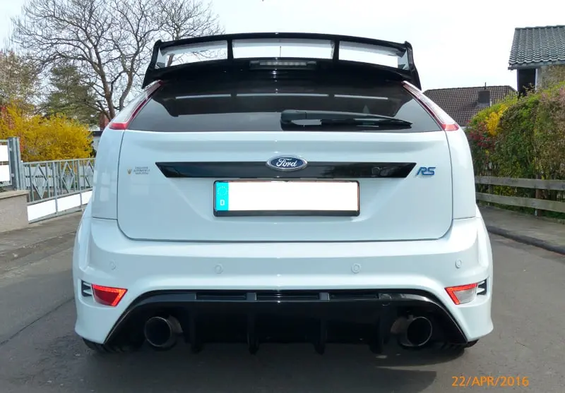 Ford Focus RS, Heckansicht, Fahrzeugbewertung